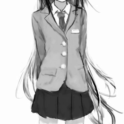 高级感黑白动漫女头