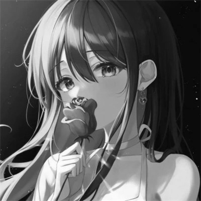 高级感黑白动漫女头