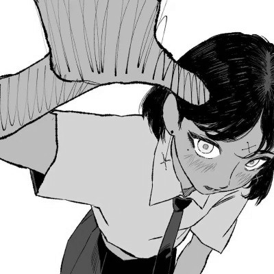 高级感黑白动漫女头