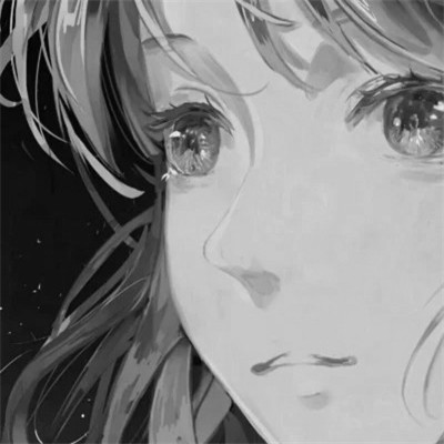 高级感黑白动漫女头