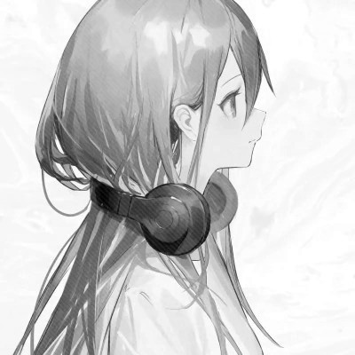 高级感黑白动漫女头