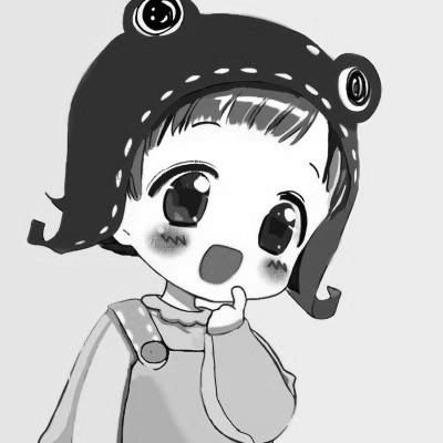 高质量动漫女头黑白图片