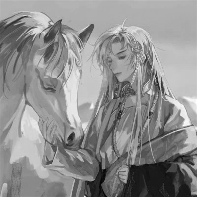 帅气动漫男生头像黑白图片