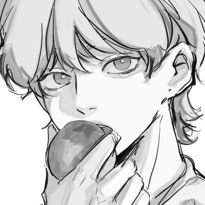 帅气动漫男生头像黑白图片