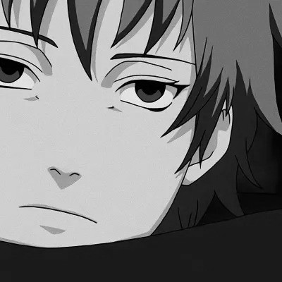 帅气动漫男生头像黑白图片