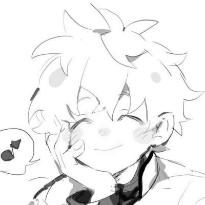 帅气动漫男生头像黑白图片