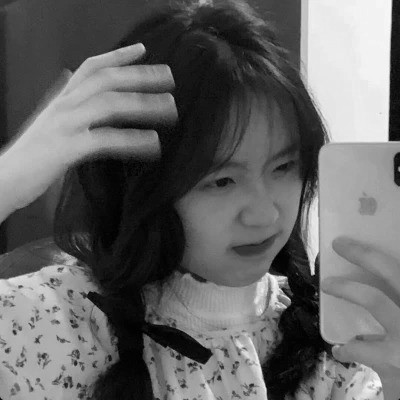 可爱黑白女头图片
