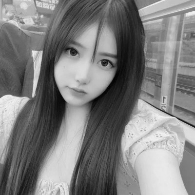 可爱黑白女头图片