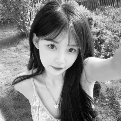 可爱黑白女头图片
