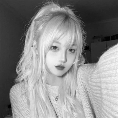 头象图片女黑白真人可爱