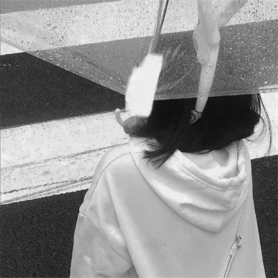 QQ黑白头像女生高级高清图片