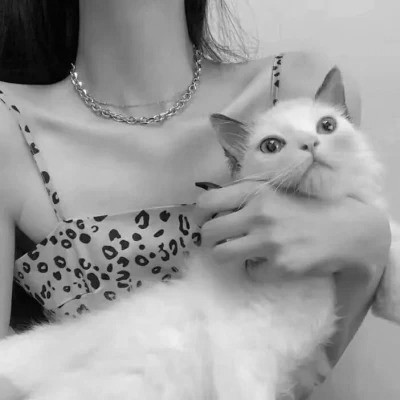 QQ黑白头像女生高级高清图片