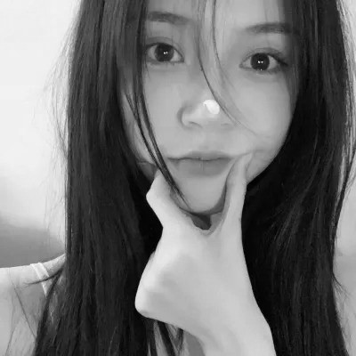 QQ黑白头像女生高级高清图片