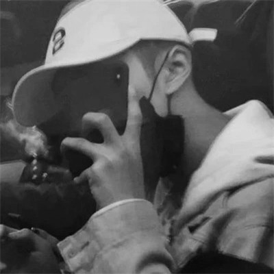 男生头像 痞帅 黑白