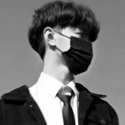 男生头像 痞帅 黑白