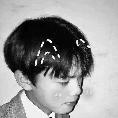 男生头像 痞帅 黑白