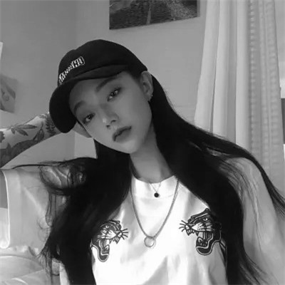 超拽霸气黑白女生头像图片