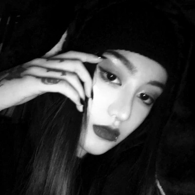 超拽霸气黑白女生头像图片