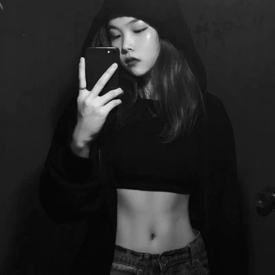 超拽霸气黑白女生头像图片