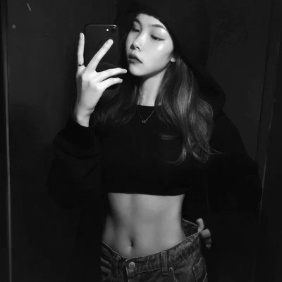 超拽霸气黑白女生头像图片