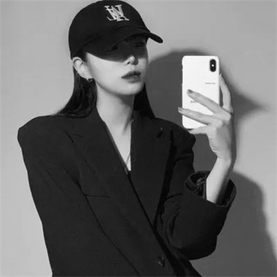 超拽霸气黑白女生头像图片