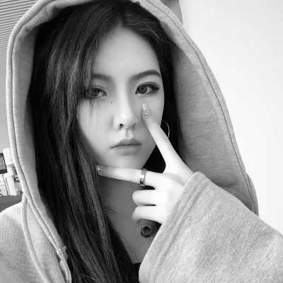 超拽霸气黑白女生头像图片