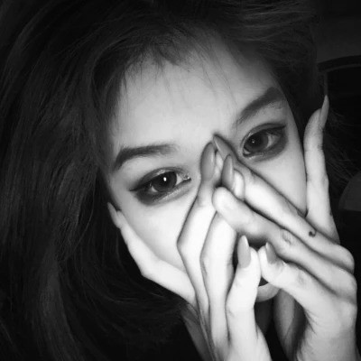 超拽霸气黑白女生头像图片