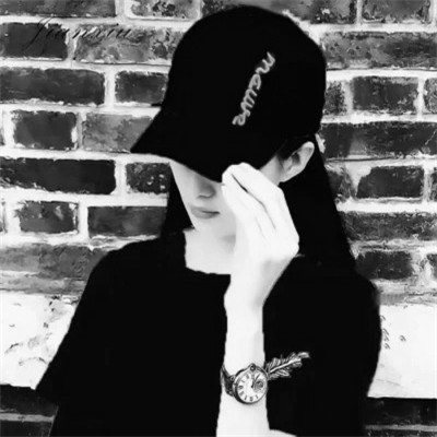 超拽霸气黑白女生头像图片