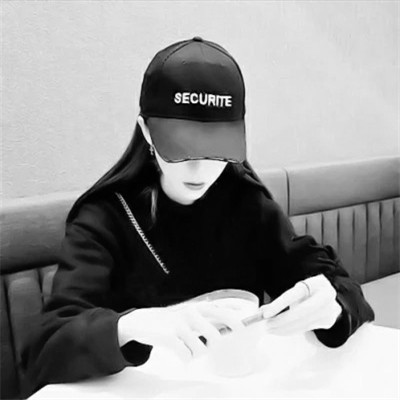 超拽霸气黑白女生头像图片