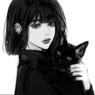 超拽霸气黑白女生头像图片