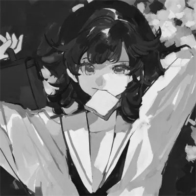黑白动漫头像