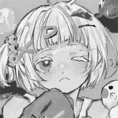 独一无二黑白动漫头像图片