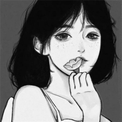 超酷的好看黑白动漫头像图片