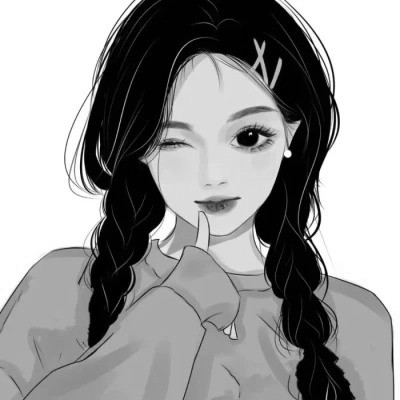 超酷的好看黑白动漫头像图片