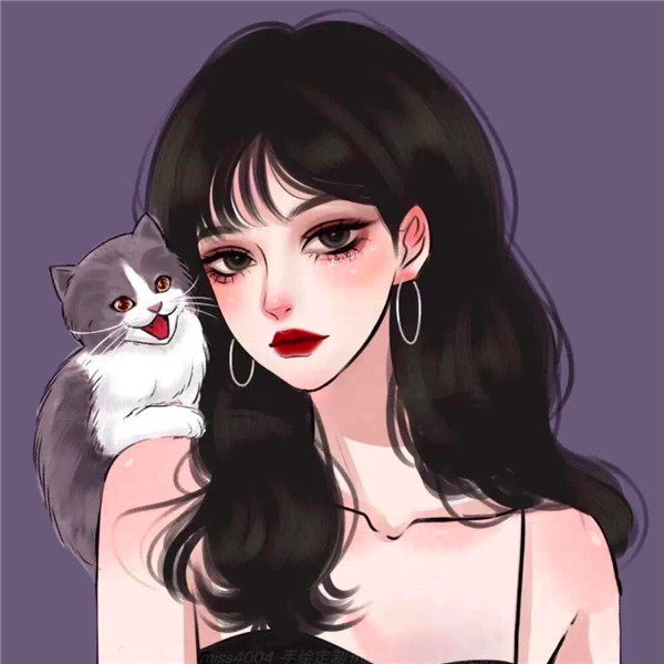 情侣头像动漫一男一女高清图片