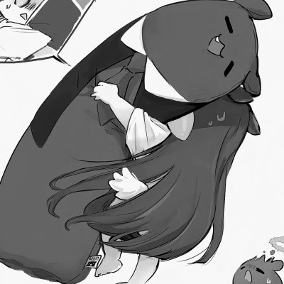 黑白漫画系列动漫女头图片