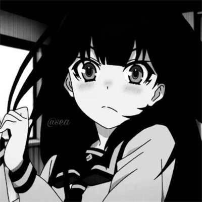 黑白漫画系列动漫女头图片