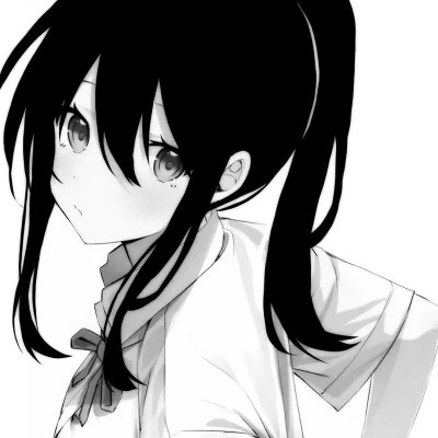 黑白漫画系列动漫女头图片