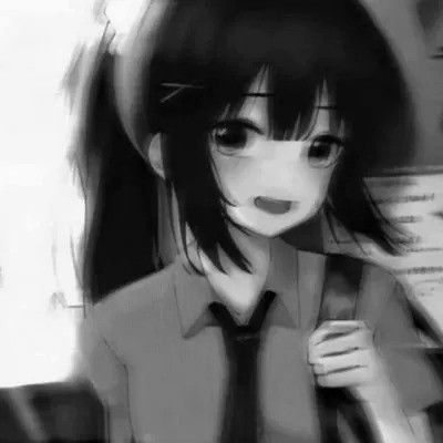 黑白漫画系列动漫女头图片