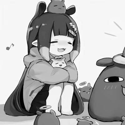 黑白漫画系列动漫女头图片