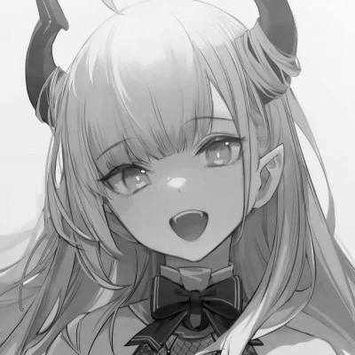 黑白漫画系列动漫女头图片