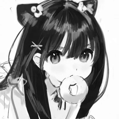 黑白漫画系列动漫女头图片