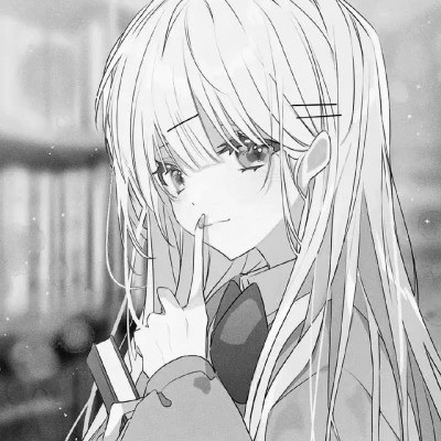 黑白漫画系列动漫女头图片