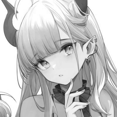 黑白漫画系列动漫女头图片