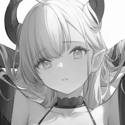 黑白漫画系列动漫女头图片