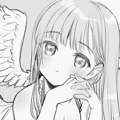 黑白漫画系列动漫女头图片