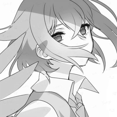 黑白漫画系列动漫女头图片