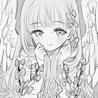黑白漫画系列动漫女头图片
