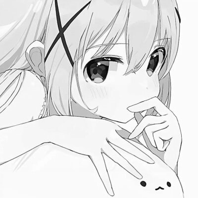 黑白漫画系列动漫女头图片