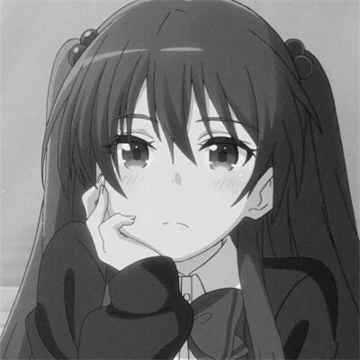 黑白漫画系列动漫女头图片